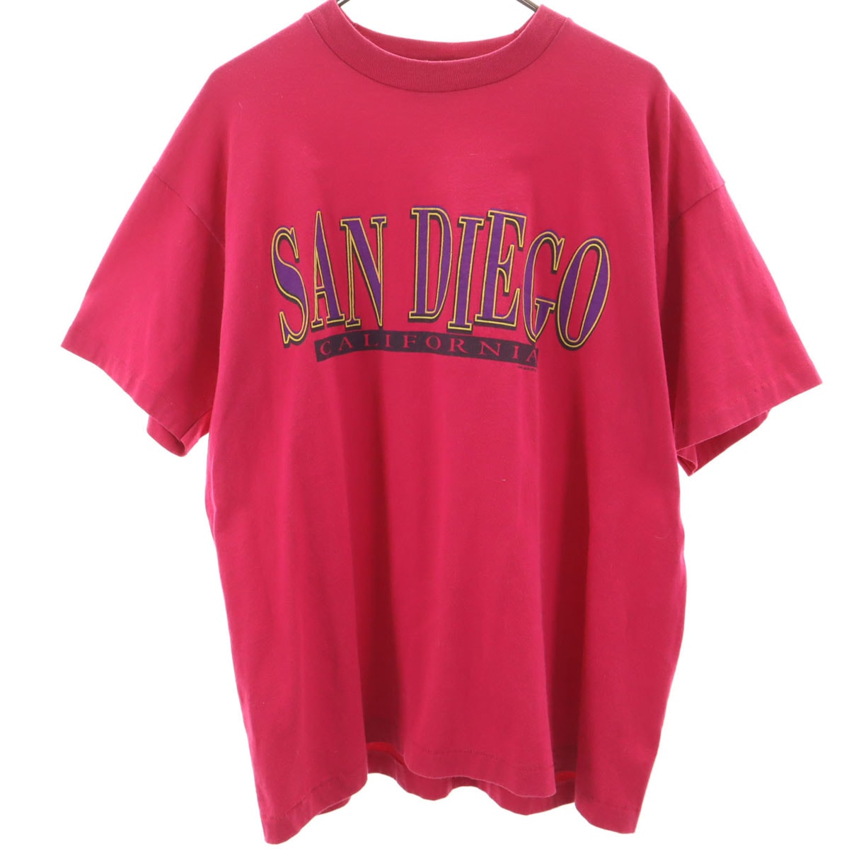 FRUIT OF THE LOOM フルーツオブザルーム 90s USA製 オールド 半袖 Tシャツ XL ピンク系 シングルステッチ