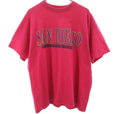 FRUIT OF THE LOOM フルーツオブザルーム 90s USA製 オールド 半袖 Tシャツ XL ピンク系 シングルステッチ