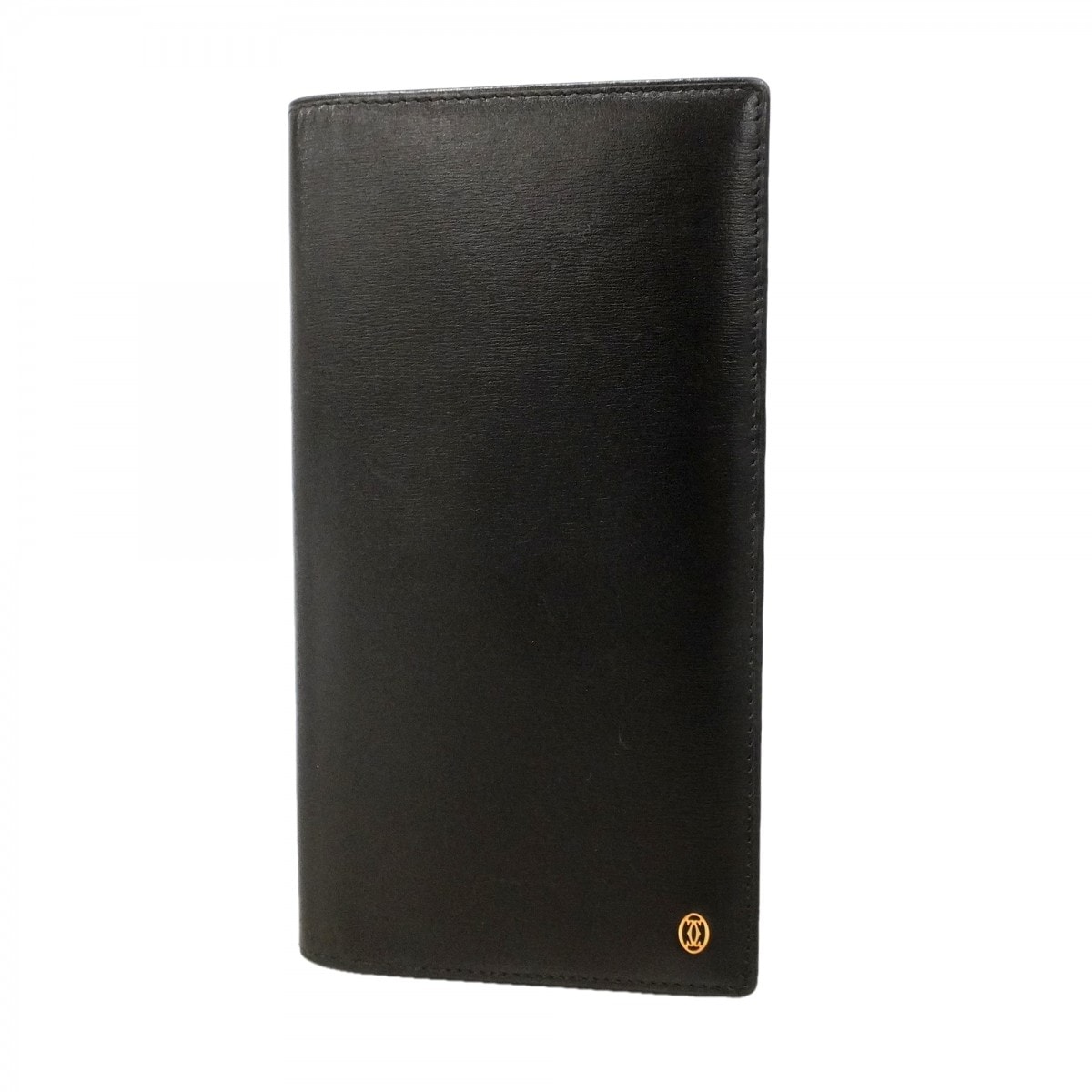 ★SALE【6fd4709】カルティエ 長財布 マスト レザー ブラック ゴールド金具【中古】メンズ