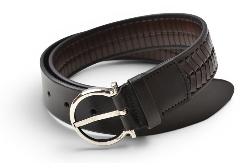 サルヴァトーレフェラガモ ガンチーニ ベルト レザー Salvatore Ferragamo ブラック/ブラウン サイズ90【中古】