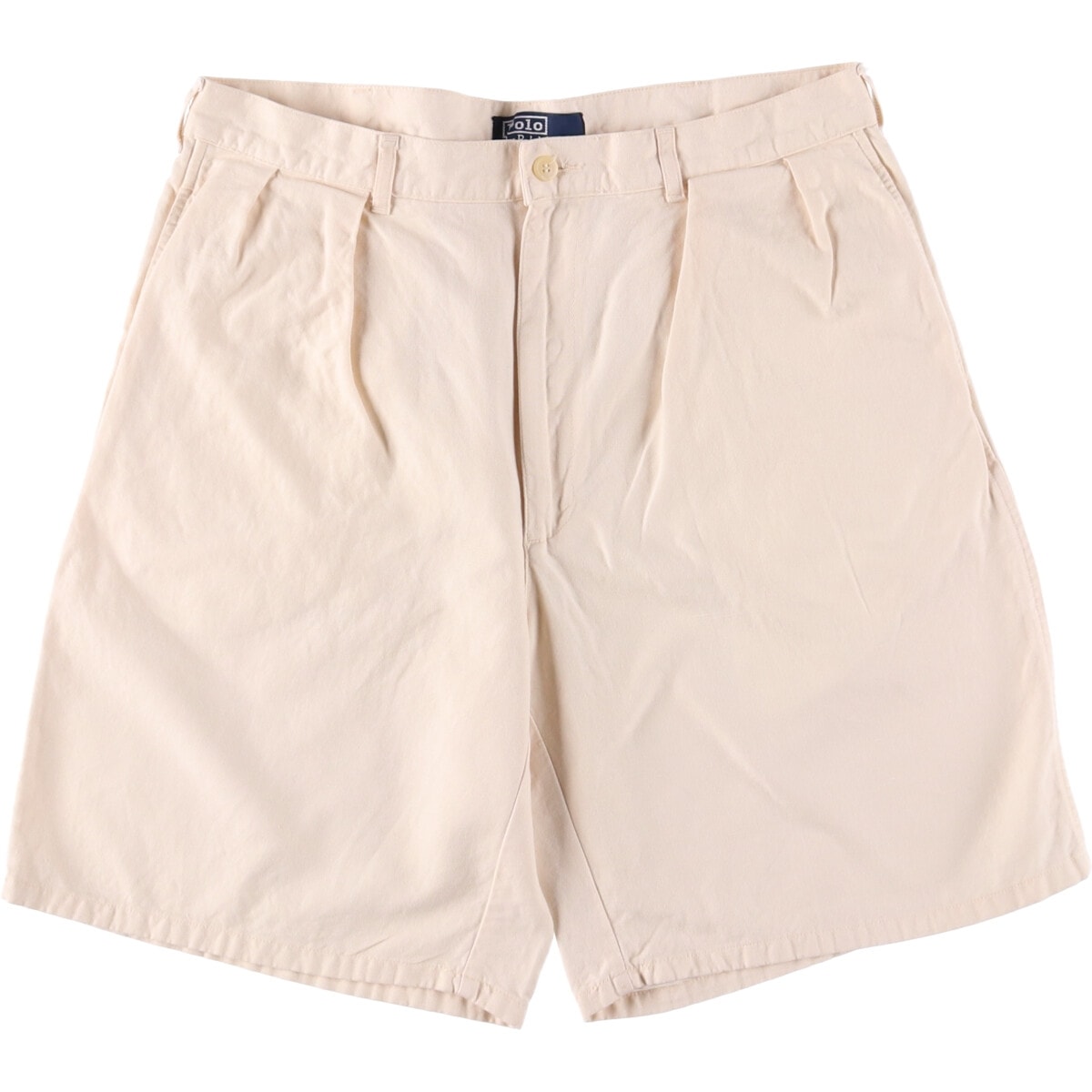 古着 ラルフローレン Ralph Lauren POLO by Ralph Lauren ツータック コットン×リネンショーツ ショートパンツ メンズw34相当/eaa557393