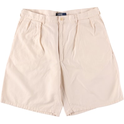 古着 ラルフローレン Ralph Lauren POLO by Ralph Lauren ツータック コットン×リネンショーツ ショートパンツ メンズw34相当/eaa557393