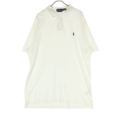 POLO RALPH LAUREN ポロラルフローレン ワンポイントロゴ 半袖 ポロシャツ XL ホワイト