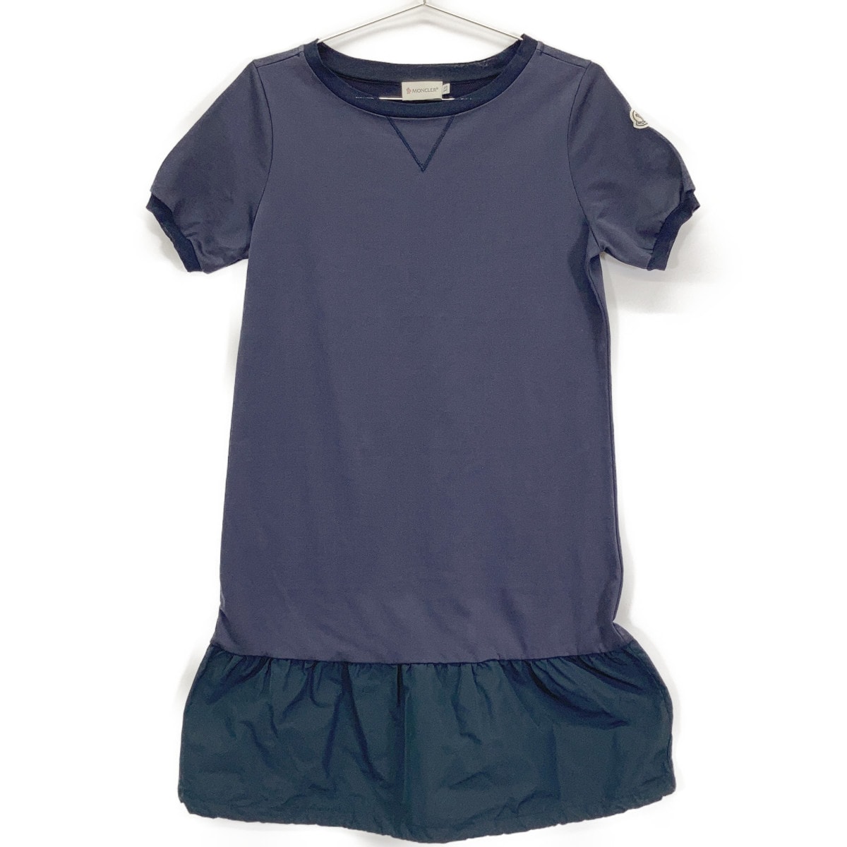 モンクレール 14年製 ネイビー ABITO MANICHE CORTE ワンピース XS