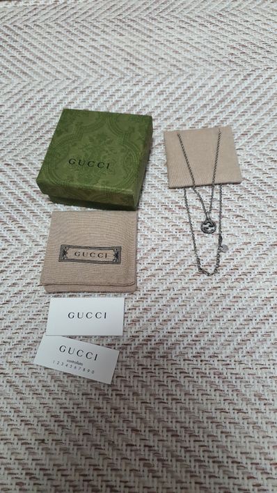 GUCCI Interlocking G Pendant Necklace