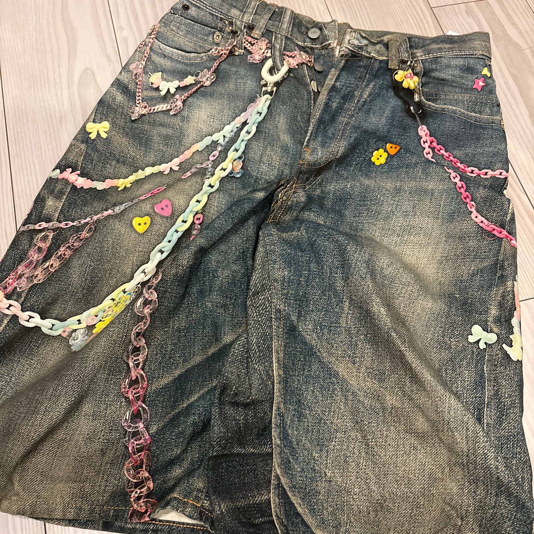 Acne Studios Denim Shorts - Loose Fit "Mid blue"