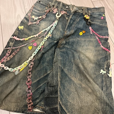 Acne Studios Denim Shorts - Loose Fit "Mid blue"