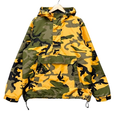 SUPREME シュプリーム 17AW Hooded Logo Half Zip Pullover Yellow Como フードロゴ ハーフジップ プルオーバー ジャケット 41189