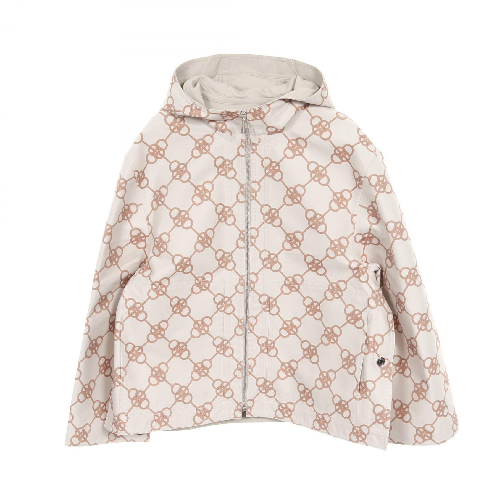 エルメス HERMES ブルゾン 衣料品 アウター コットン レーヨン オレンジ レディース ベージュ系 / オレンジ系 2E0154DX 【中古】