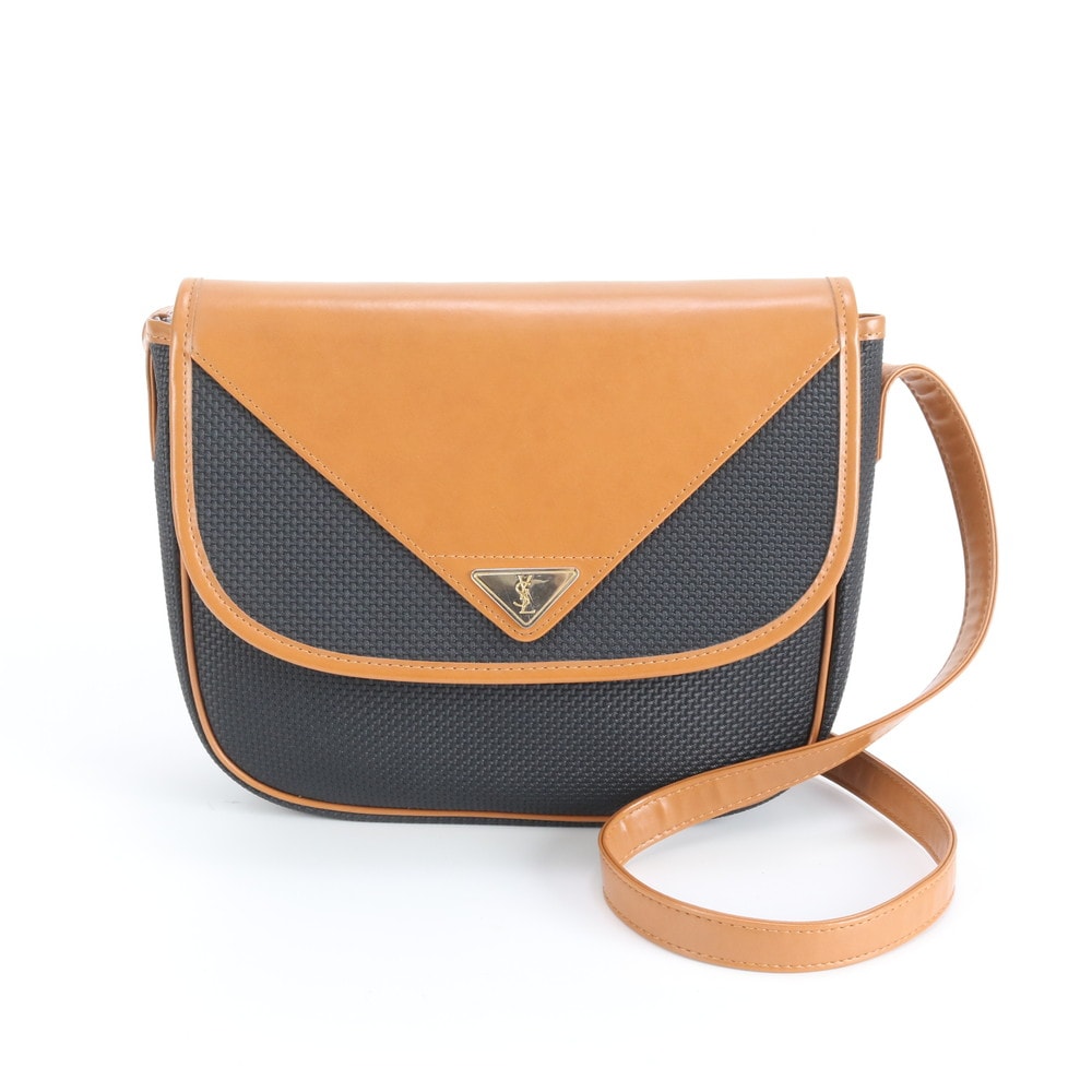 ■美品 イヴ サンローラン YSLショルダーバッグ レザー