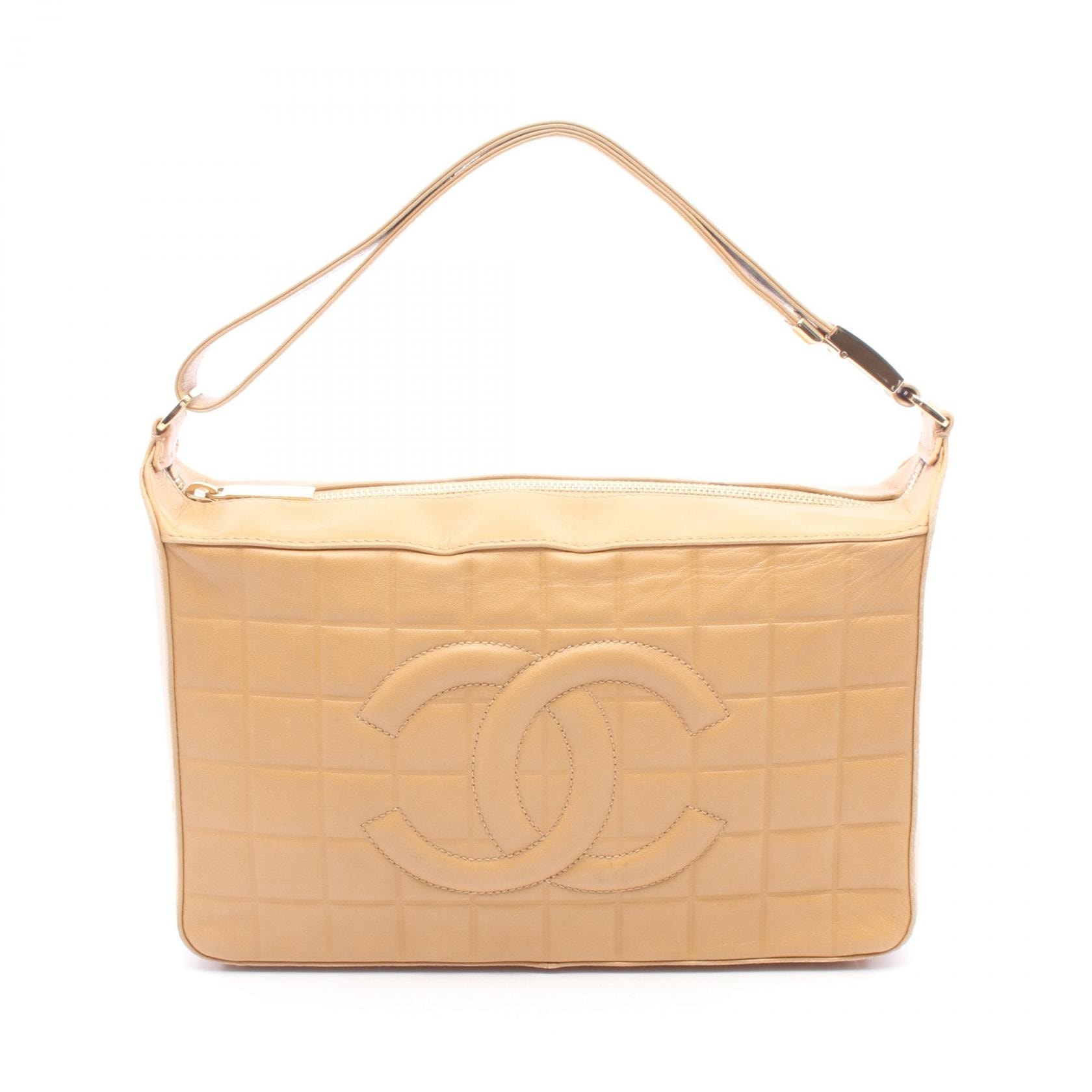 シャネル CHANEL チョコバー ココマーク ショルダーバッグ バッグ レザー レディース ブラウン系 【中古】