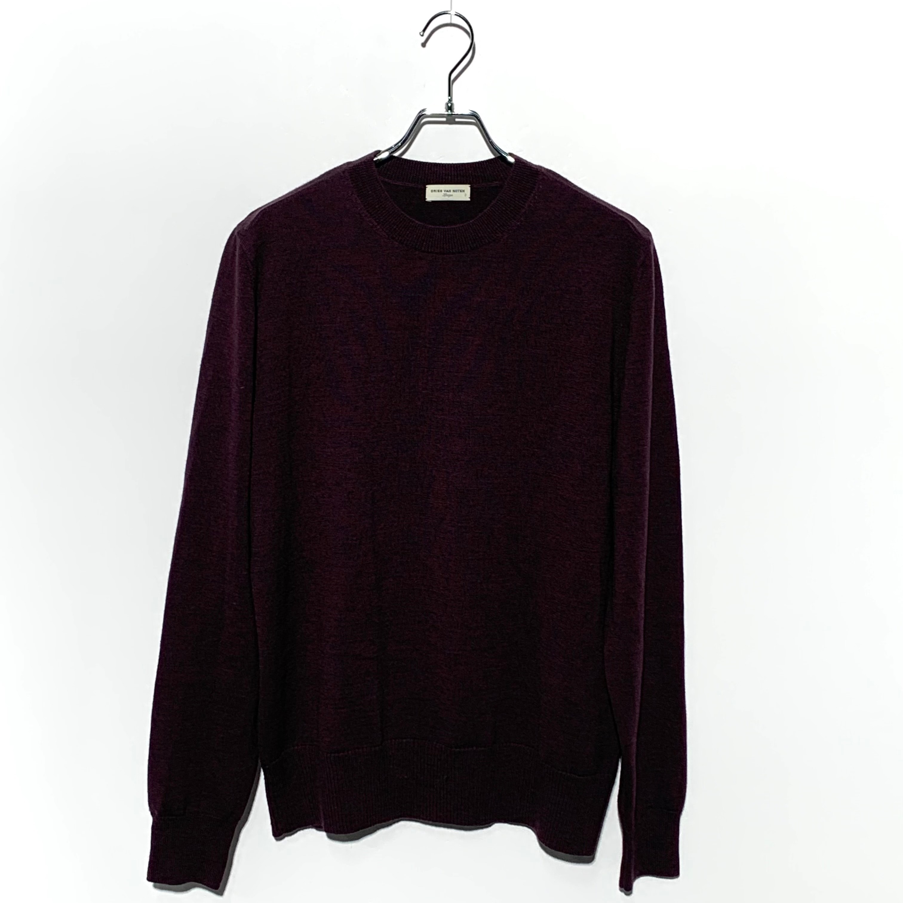 Dries Van Noten WOOL KNIT SWEATER Purple 