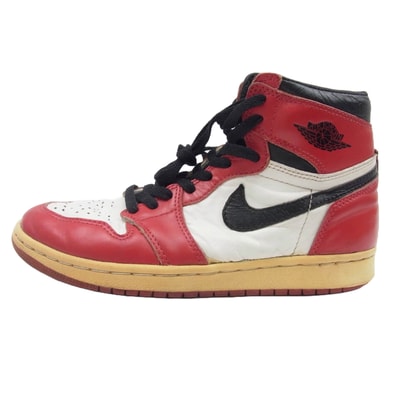 NIKE ナイキ スニーカー 130207-101 ヴィンテージ 1994年製 復刻 AIR JORDAN 1 RETRO HIGH CHICAGO エアジョーダン1 シカゴ ハイカット スニーカー レッド系 ホワイト系 25cm【中古】