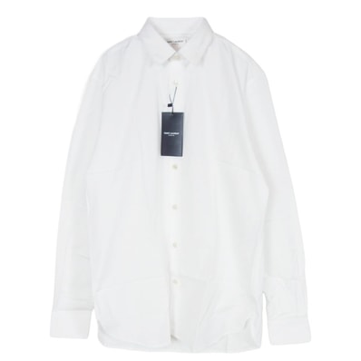 SAINT LAURENT サンローラン 長袖シャツ 638427 Y217W ユニフォーム プレーン 長袖 ドレスシャツ ホワイト系 37【中古】