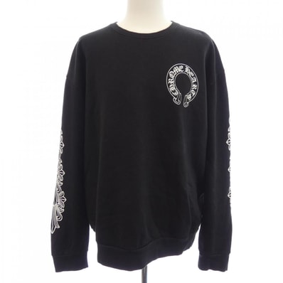 Chrome Hearts Floral Cross Horseshoe Back Print Sweatshirt "Black"