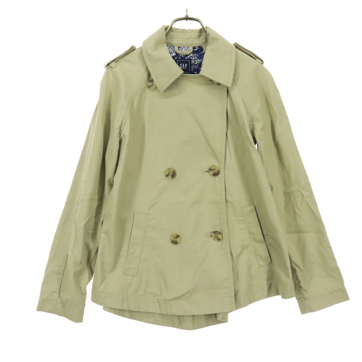 GAP ギャップ 長袖 コットンジャケット XS ベージュ系