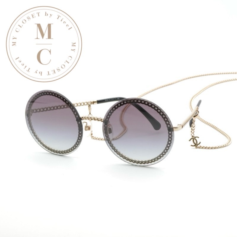 シャネル CHANEL サングラス ブラック ゴールド 黒 サングラス ココマーク アイウェア