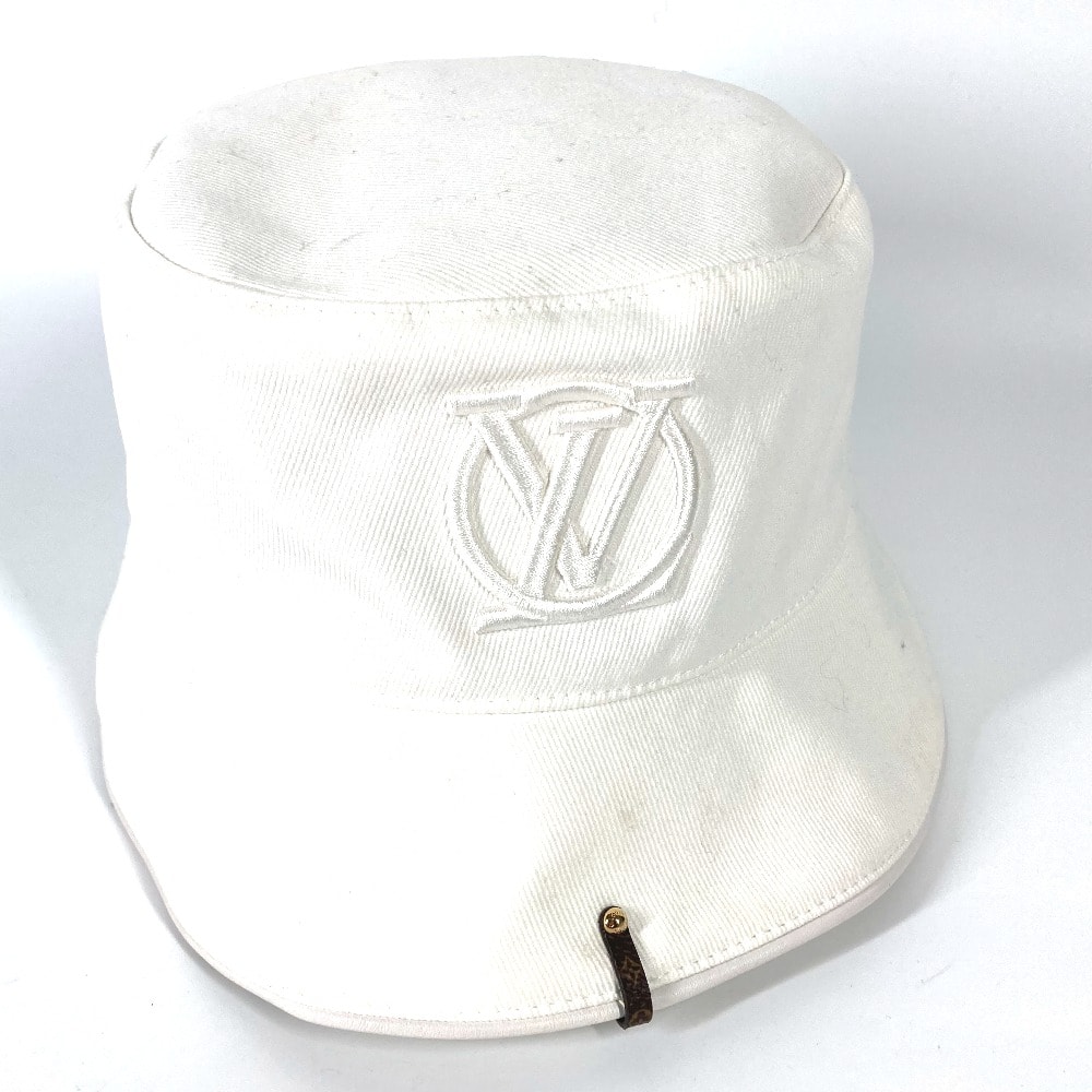 ルイヴィトン LOUIS VUITTON シャポーLV シティー M7055M ハット帽 帽子 バケットハット ボブハッ ハット コットン ブロン ホワイト