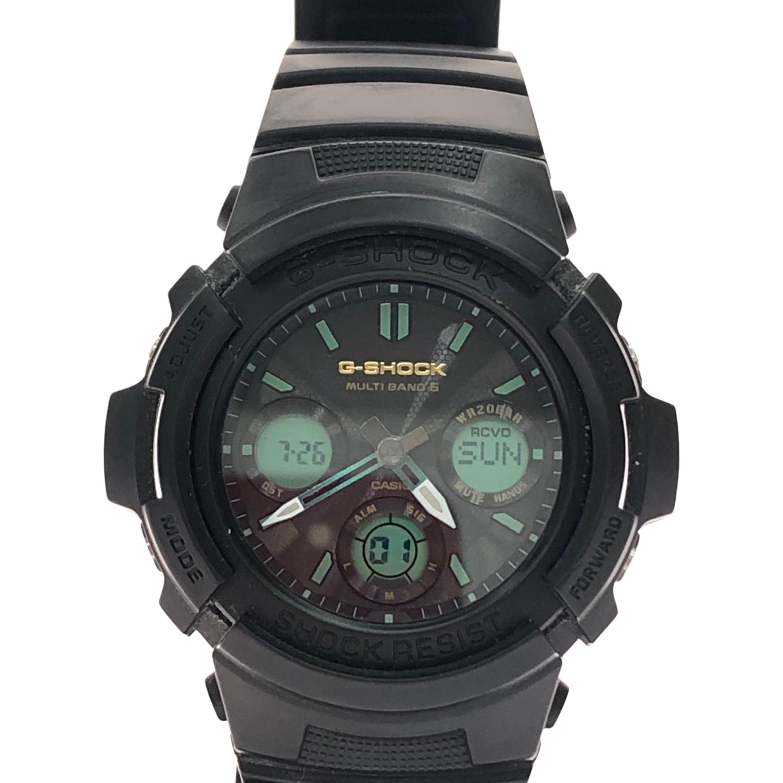 CASIO カシオ メンズ腕時計 電波ソーラー デジアナウォッチ G-SHOCK AWG-M100RC グリーン/ブラック