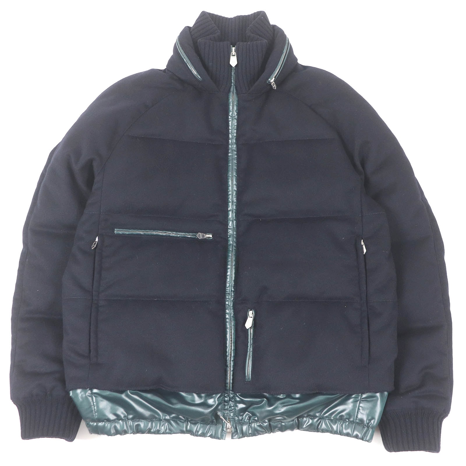 極美品 エルメス
 ダウンジャケット ネイビー メンズ 46