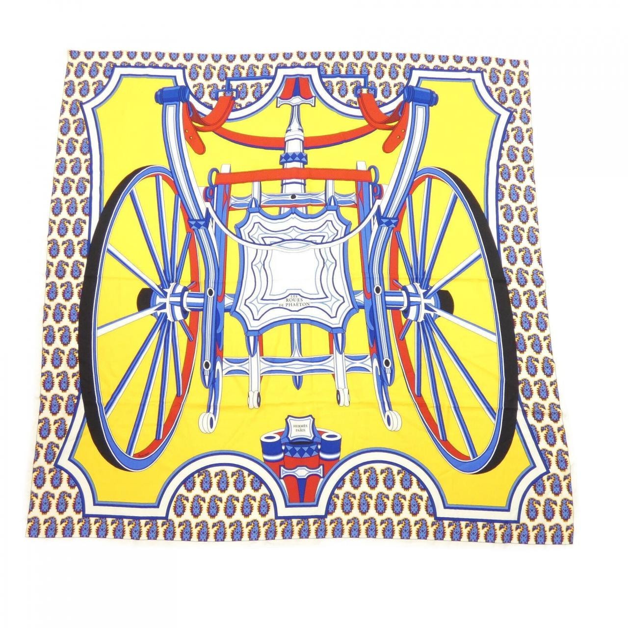 エルメス HERMES LES ROUES DE PHAETON 243538S カレジェアン140 ショール