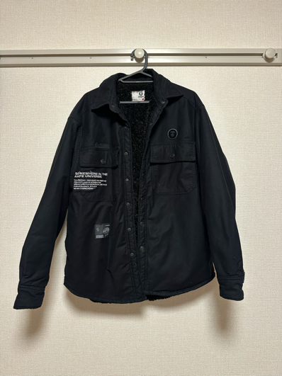 AAPE Moonface パッチ シャツジャケット