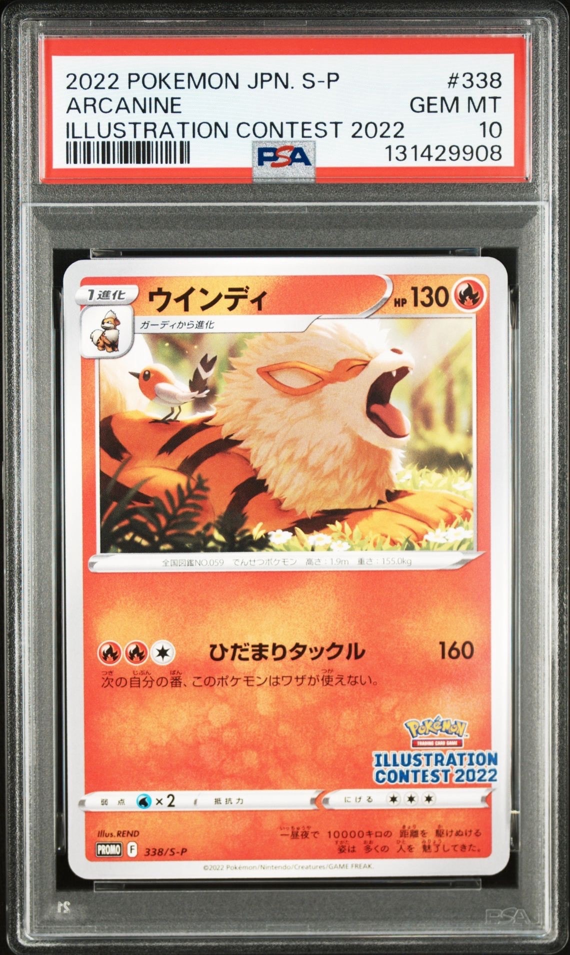 ウインディ プロモ[PROMO338 S-P](プロモーションカード「ポケモンセンター・ポケモンストア・ポケモンセンターオンライン2000円以上購入特典」)