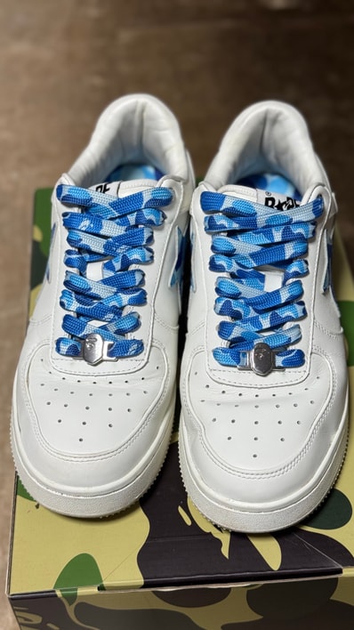 A BATHING APE®︎ BAPE STA White ABC Camo "Blue" (2022)