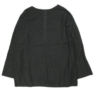 ADAM ET ROPE アダムエロペ 24AW 2WAYリネンロンTEEブラウス GAH24000 Free ブラック 長袖 シャツ 前後2WAY トップス g24573