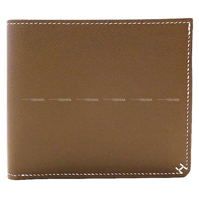 HERMES エルメス 二つ折り財布 Hセリエ コンパクト バイアスH エトープ (エトゥープ) エバーカラー(エヴァーカラー) シルバー金具 B刻印 新品未使用