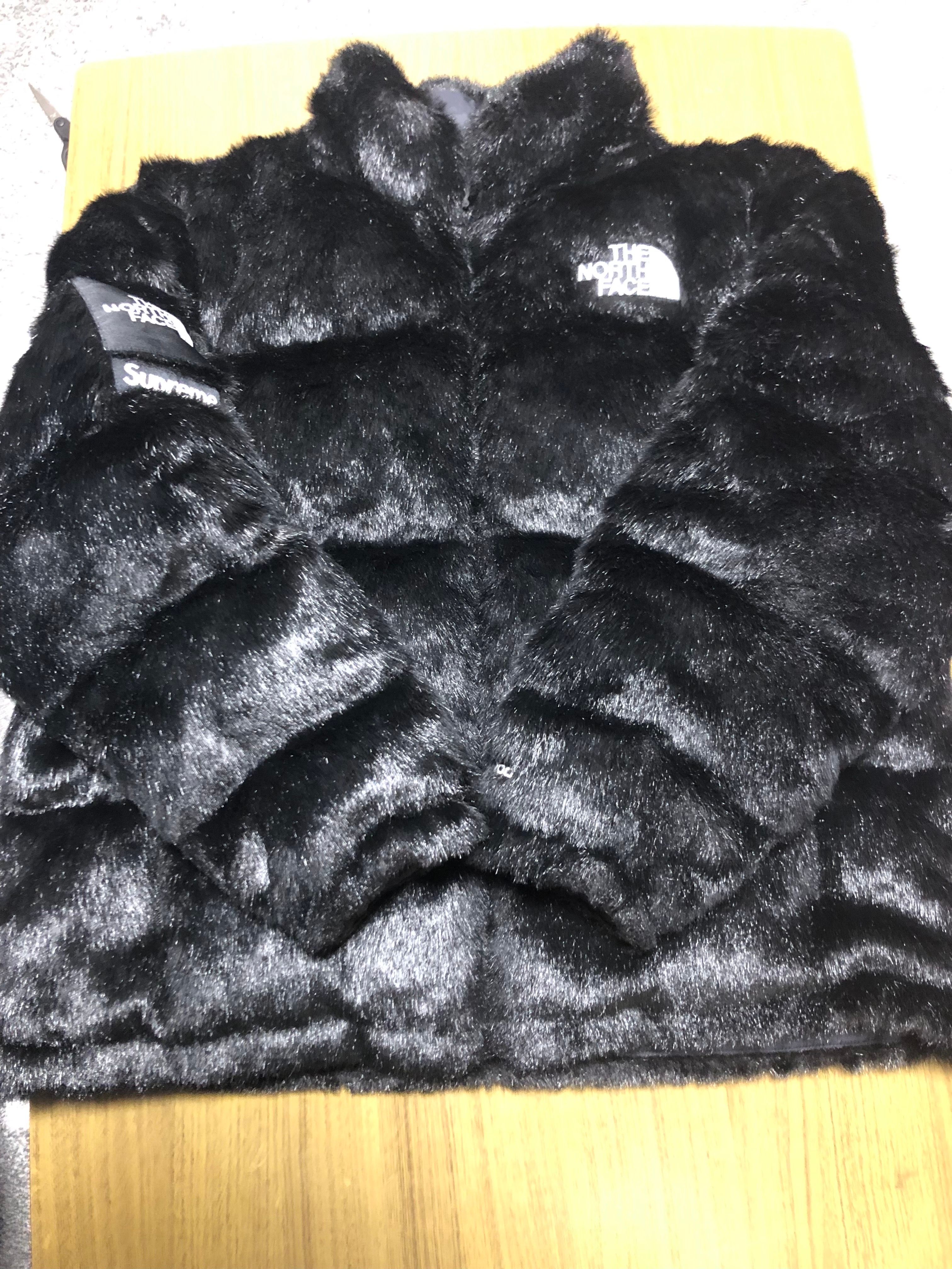 Supreme x The North Face Faux Fur Nuptse Jacket "Black"