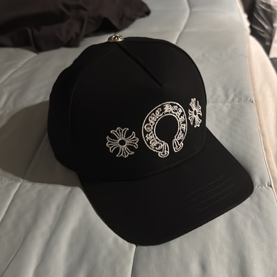 Chrome Hearts Baseball Cap Horseshoe & Cross "Black/White"