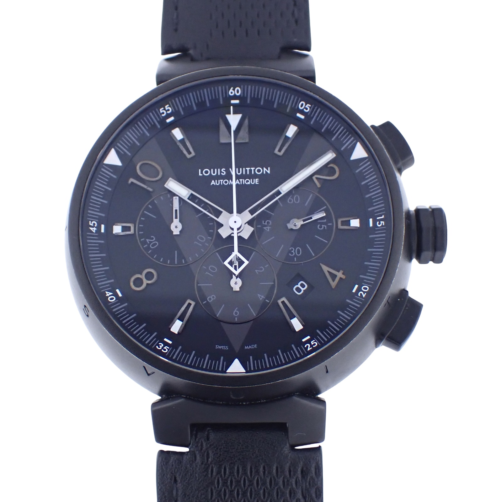 LOUIS VUITTON ルイ・ヴィトン  タンブール オールブラック クロノグラフ  Q1A62  メンズ 腕時計
LV