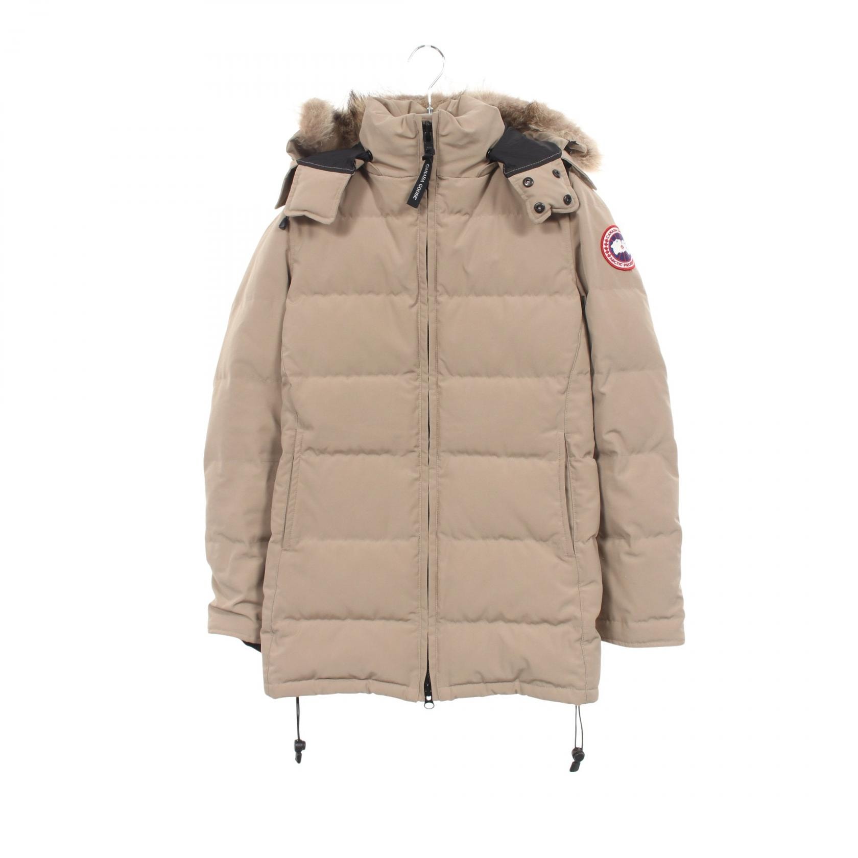 カナダグース CANADA GOOSE BELLEVILLE PARKA ベルヴィル パーカ ダウンジャケット 衣料品 アウター ポリエステル レディース ベージュ系 2301JL 【中古】