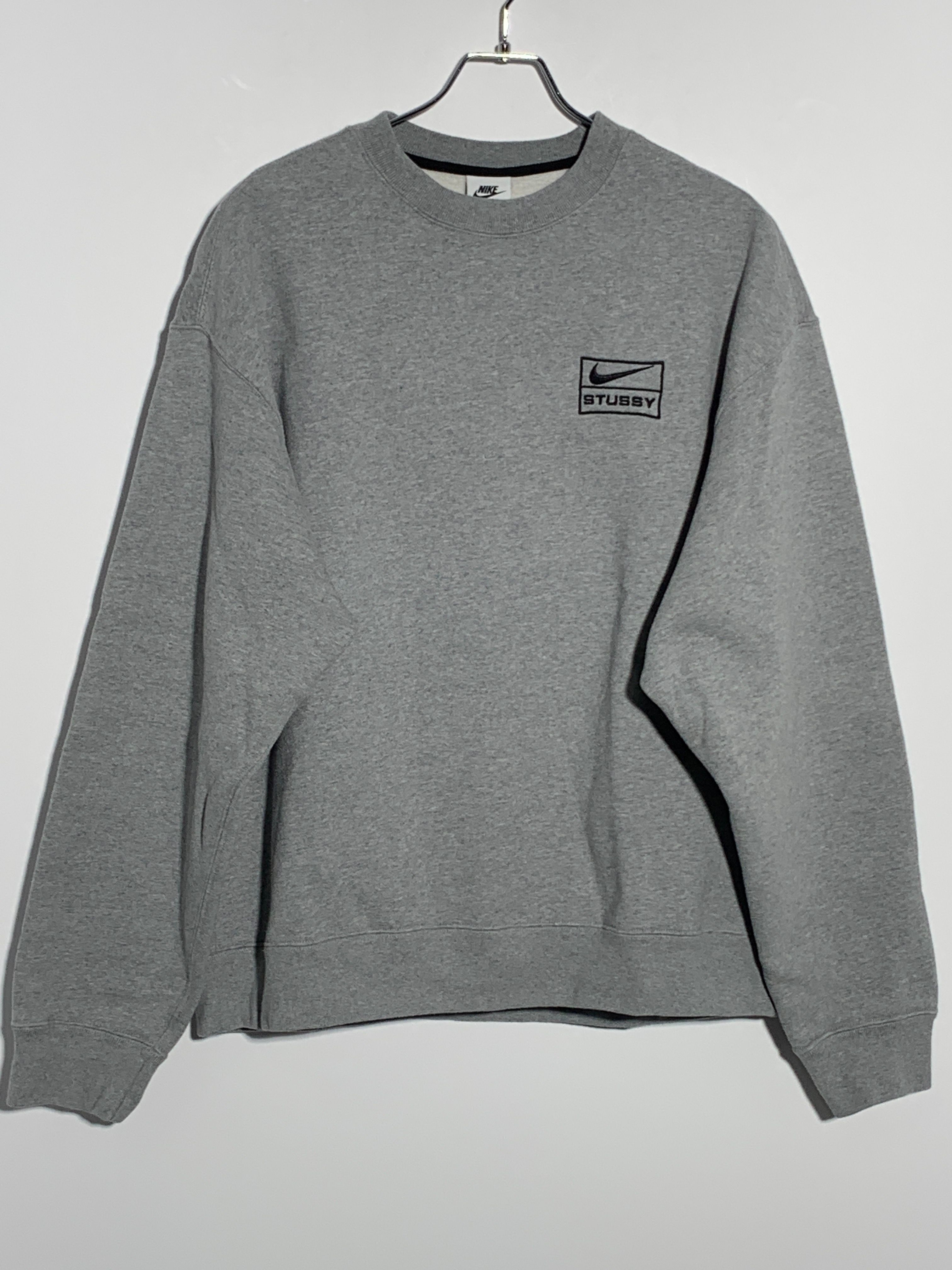 Stussy x Nike Fleece Crew (US Size) "Grey" DO9337-063