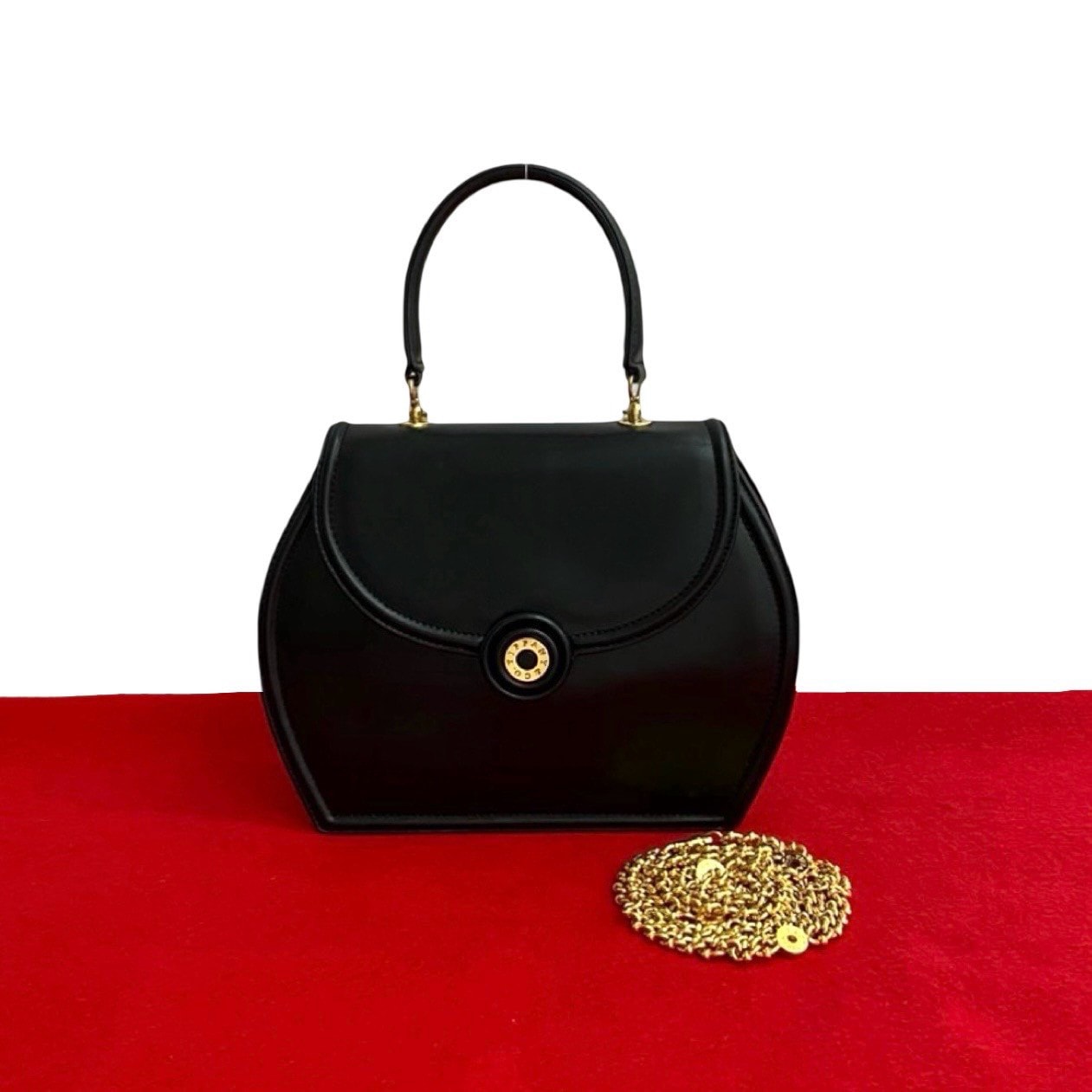 TIFFANY&Co. ティファニー ロゴ 金具 レザー ショルダーバッグ ブラック
 29419