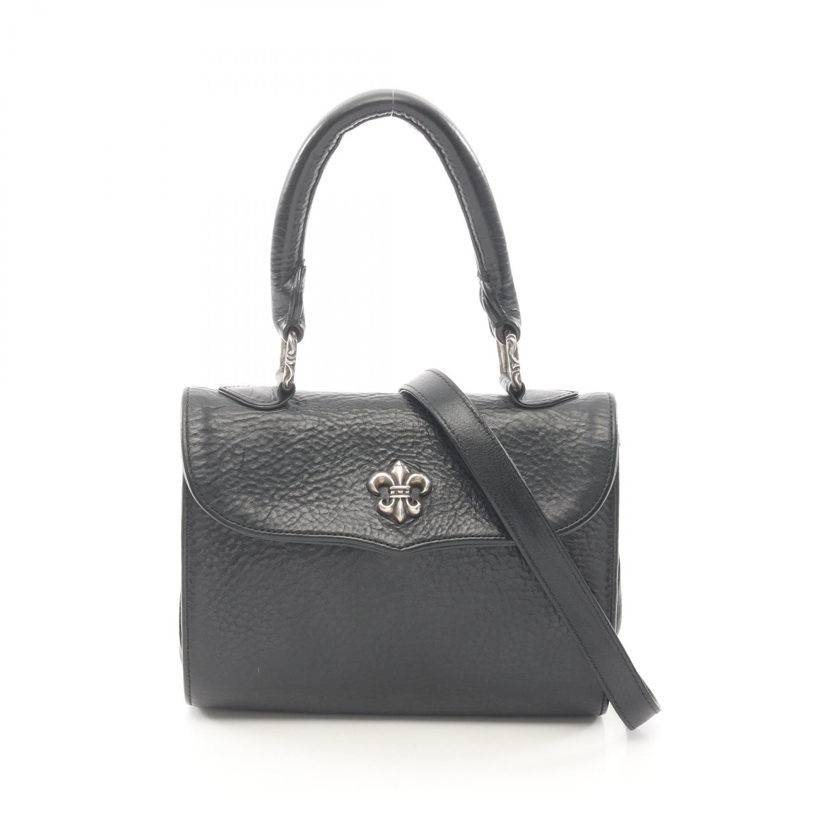 Chrome Hearts Doc Adams BS Flare Motif Leather 2way Shoulder Bag "Black"