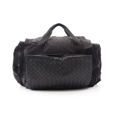 ボッテガヴェネタ BOTTEGA VENETA イントレチャート 2WAY ボストンバッグ バッグ ナイロン レザー メンズ レディース ブラック系 609918 【中古】