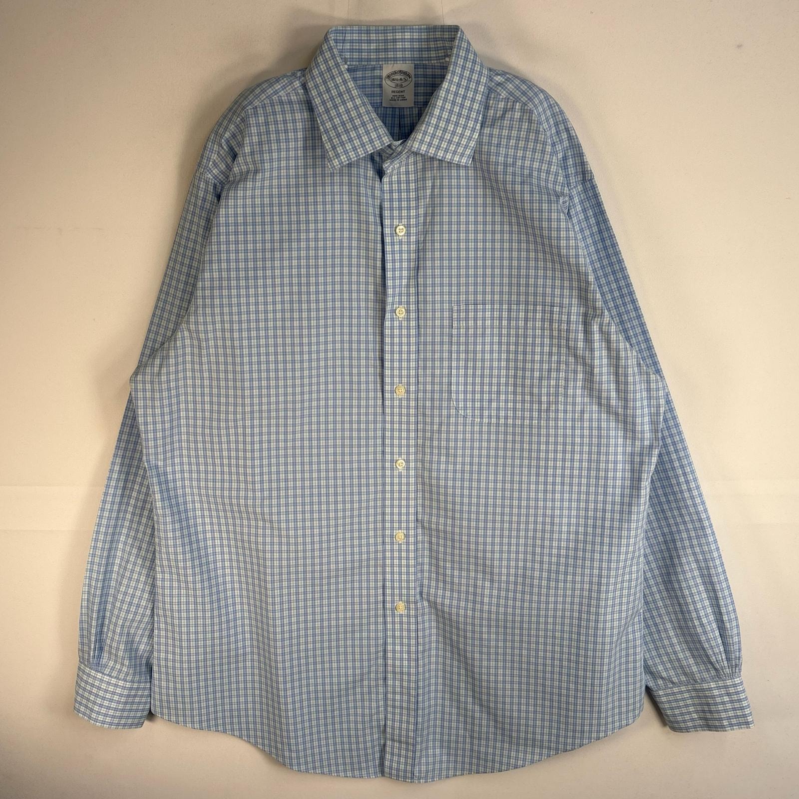 古着 ブルックスブラザーズ Brooks Brothers 長袖シャツ チェック 胸ポケ 1818 L ブルー系 マルチカラー メンズ