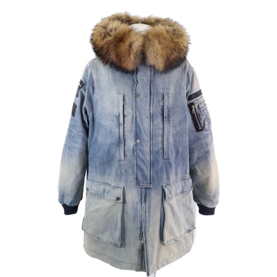 アミリ W9M04161DE ラクーンファー デニム M