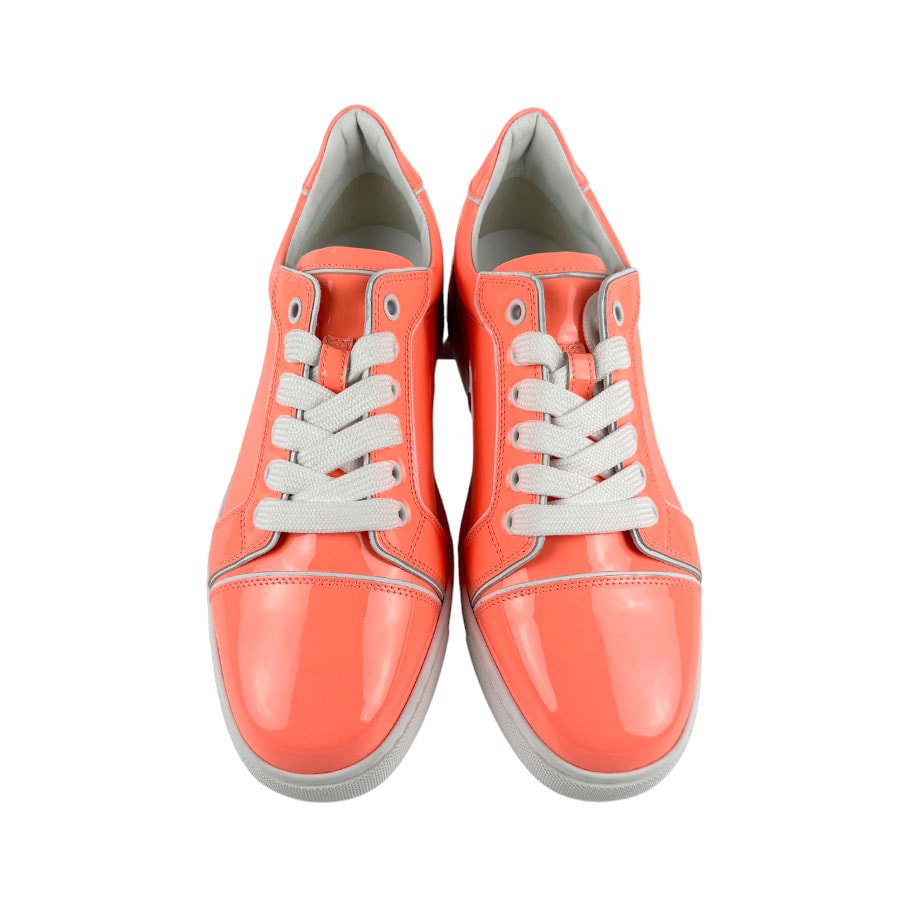クリスチャンルブタン Christian Louboutin スニーカー 7.5 エナメル オレンジ レディース【中古】 z4448
