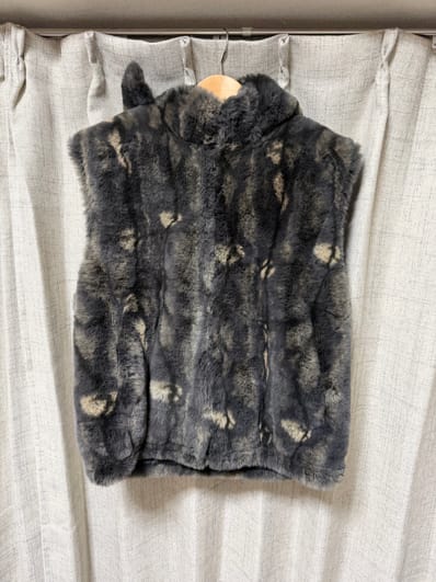 Supreme Faux Fur Hooded Vest "Black"