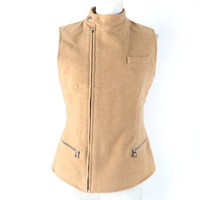 美品 エルメス ベスト ベージュ レディース 36