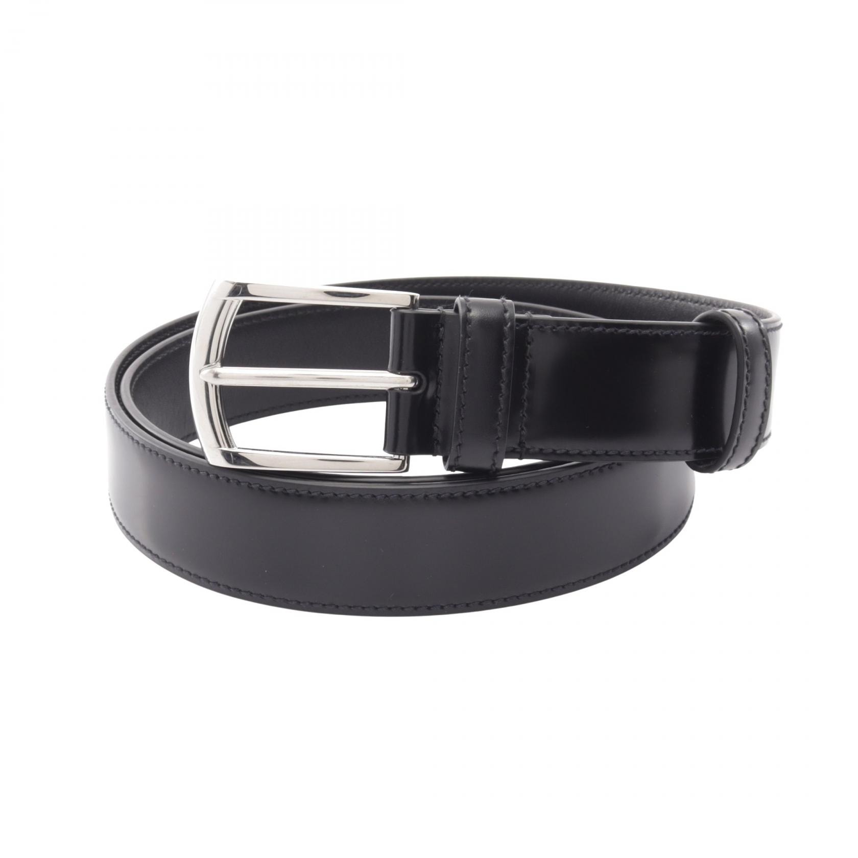 プラダ PRADA シルバー金具 ベルト 衣料品 レザー メンズ ブラック系 2CC675 【中古】