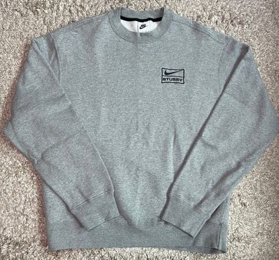Stussy x Nike Fleece Crew (US Size) "Grey" DO9337-063