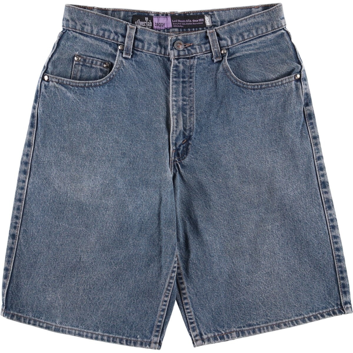 古着 00年代 リーバイス Levi's SILVER TAB シルバータブ BAGGY バギー デニムショーツ ハーフパンツ ジョーツ USA製 メンズw31相当/eaa579248