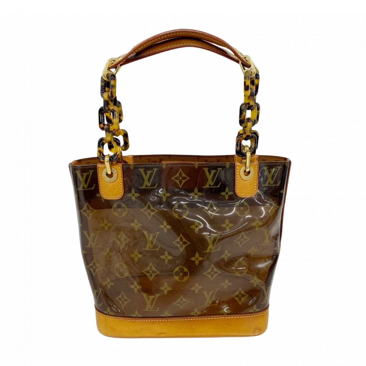 【6db2165-k】ルイヴィトン トートバッグ モノグラム・ビニール カバアンブルPM M92502 ブラウン【中古】レディース