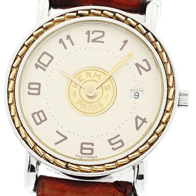エルメス HERMES セリエ デイト クォーツ レディース _909930