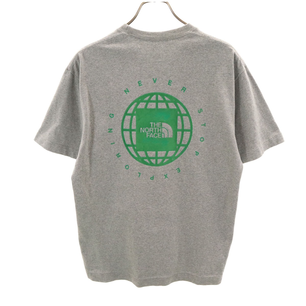 THE NORTH FACE ノースフェイス ジオスクエアロゴ 半袖 Tシャツ M グレー NT32451 アウトドア