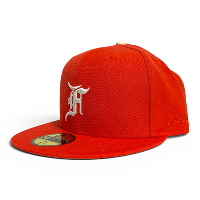 NEW ERA FEAR OF GOD ESSENTIALS 59FIFTY F LOGO Under Visor "Orange"
